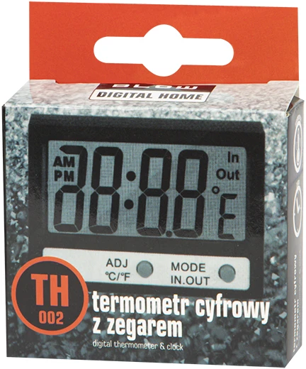 Skydinis termometras BLOW LCD+laikrodis TH002