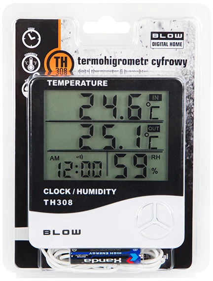 Termo-higrometras BLOW TH308 meteorologinė stotelė