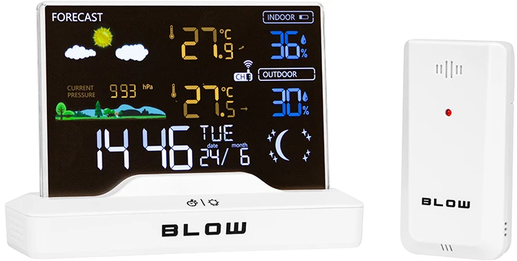 BLOW WS104 belaidė meteorologinė stotelė, balta