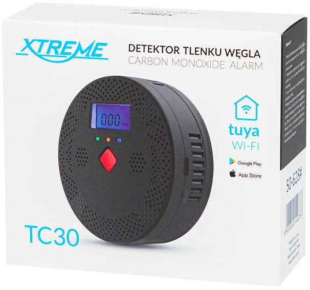 Blow Anglies monoksido detektorius TC30 2xAA WIFI TUYA
