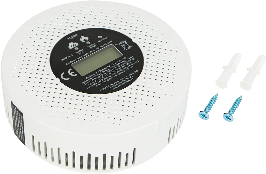 Blow Anglies monoksido ir dūmų detektorius XCD30 LCD 3xAA