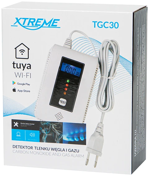 50-643# Blow TGC30 WiFi Tuya anglies monoksido ir dujų detektorius