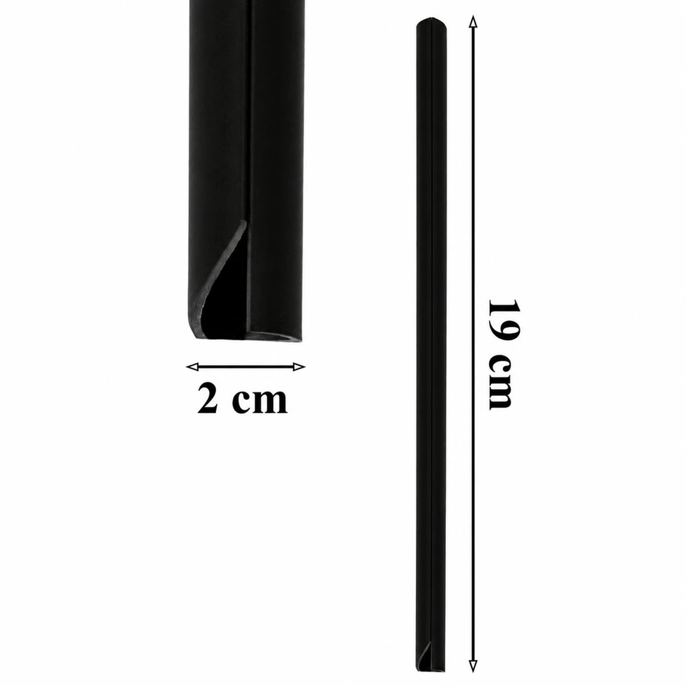 50x tvoros juostos spaustukai, tvirtinimo kabliukų dangteliai, juodi, 19 cm, 20 vnt.
