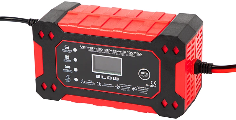 BLOW 12V 10A akumuliatoriaus įkroviklis su ekranu