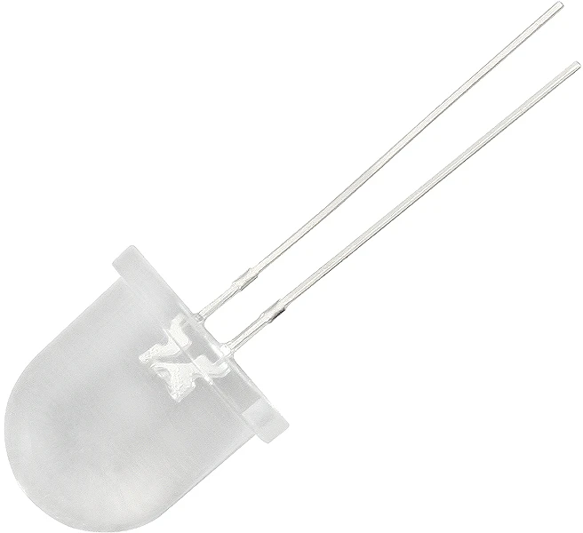 6018# LED diodas 12 mm (mėlynas, skaidrus)
