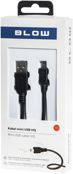 Blow USB A - mini B jungtis 1.0 m BL