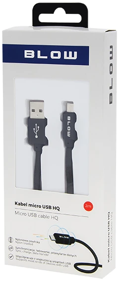 Blow USB A - micro B jungtis 2.0 m pinti