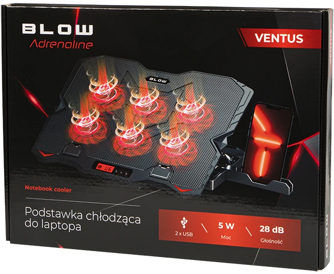 Blow Nešiojamojo kompiuterio aušintuvas 6 FAN VENTUS