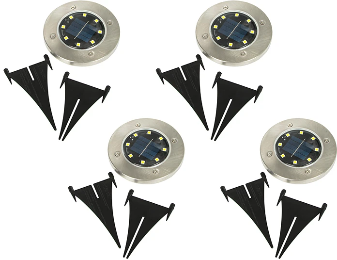67-497# Saulės energija varomi LED rampos žibintai, 4 vnt.