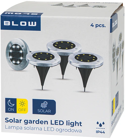 67-497# Saulės energija varomi LED rampos žibintai, 4 vnt.