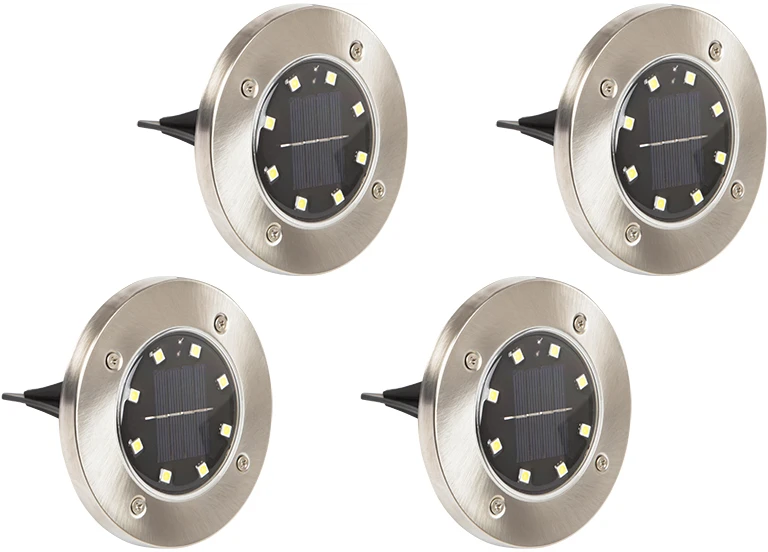 67-497# Saulės energija varomi LED rampos žibintai, 4 vnt.