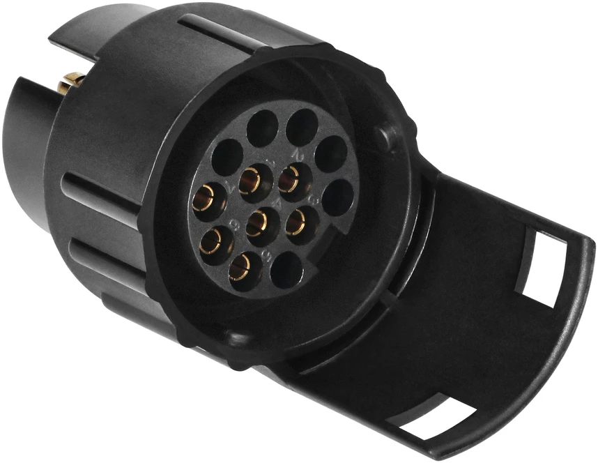 Orno 7/13 kontaktų priekabos lizdo adapteris, plastikinis, 12/24 V