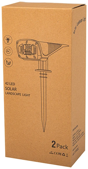 70-296# Saulės energija varoma LED lempa, įmontuotas reflektorius, sl-26, 2 vnt.