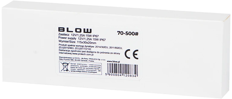 Blow Maitinimo šaltinis LED juostoms - 12V 1.25A 15W