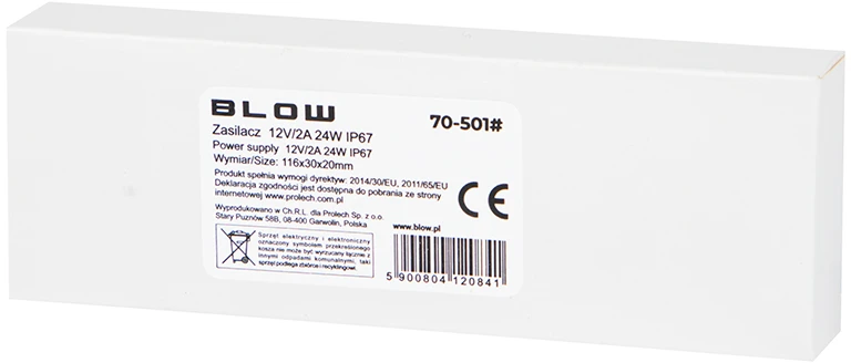 Blow Maitinimo šaltinis LED juostoms - 12V 2A 24W