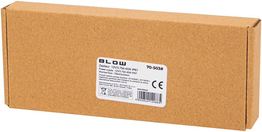 Blow 12V 3.75A maitinimo šaltinio pakuotė