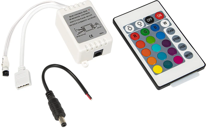 Blow Oem LED RGB juostos valdiklis su IR nuotolinio valdymo pulteliu - 24 mygtukai