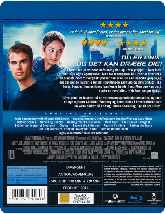 70 Divergentė (Blu-Ray)