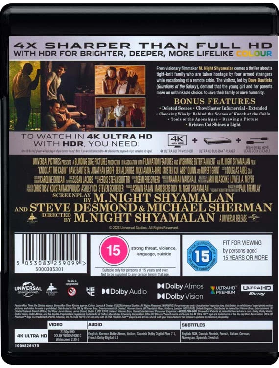 70 „Knock at the Cabin“ (specialusis leidimas) (4K UHD)