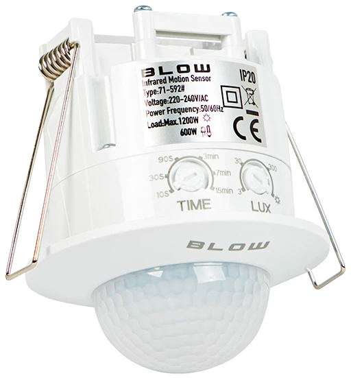 BLOW MS-02 lubų judesio jutiklis 360° įleidžiamas baltas