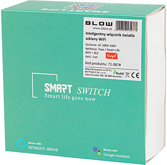Blow Smart WiFi stiklo šviesos jungiklis TUYA