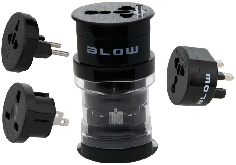 Blow WS-10 kelioninis adapteris su keičiamais kištukais