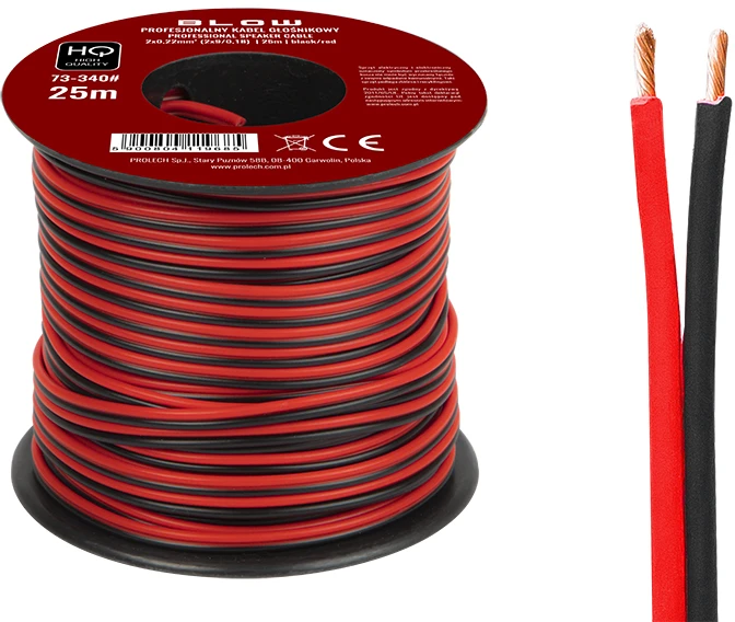 Blow garsiakalbių laidas 2x0.22mm ant ritės