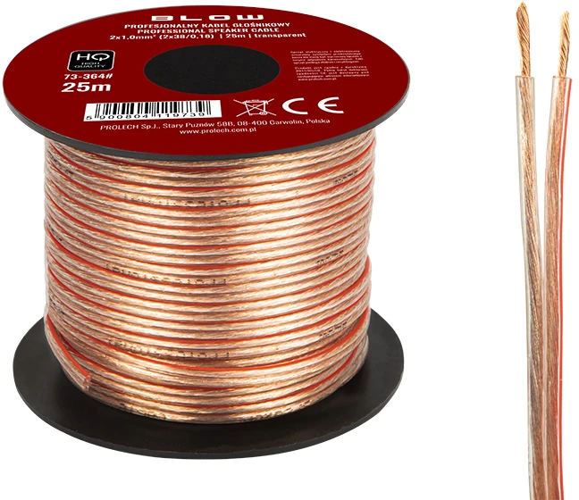 Blow 2x1.00mm garsiakalbių laidas 25m ritėje