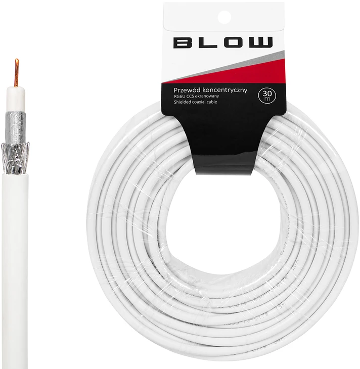 Blow Koaksialinis kabelis RG6U CCS 30m 48x ekranuotas