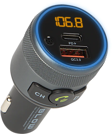 FM radijo imtuvas BLOW Bluetooth 5.1+QC3.0 +PD 24W