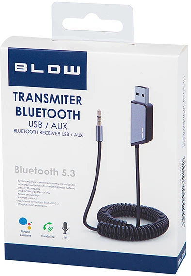 FM siųstuvas BLOW Bluetooth MINI + AUX CABLE
