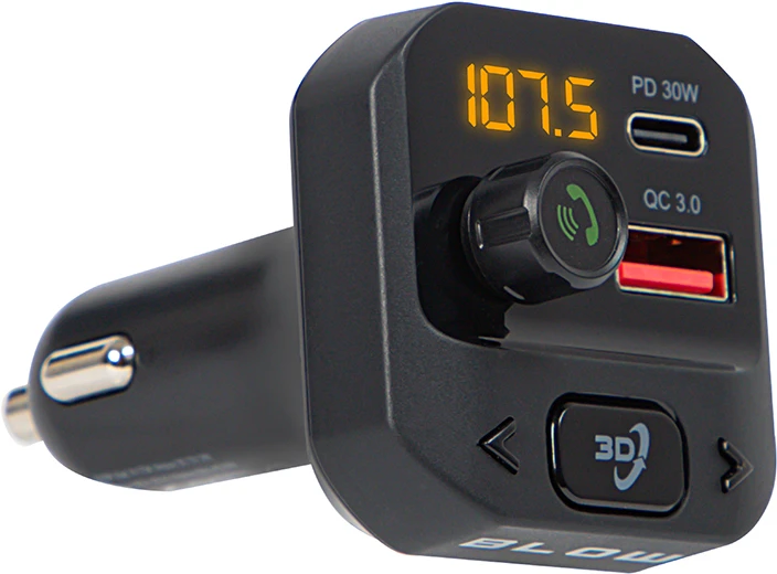 FM siųstuvas BLOW BT laisvų rankų įranga + 3D stereofoninis įrenginys