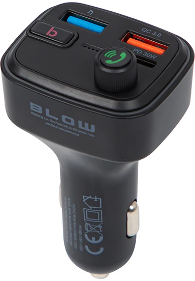 FM siųstuvas BLOW Bluetooth5.3+QC3.0 +PD 30W