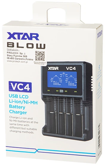 Baterijų įkroviklis XTAR VC4 18650 AA AAA elementam ni-MH li-ion 4 vietų 