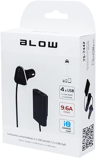 Blow automobilinis įkroviklis 4xUSB 9.6A