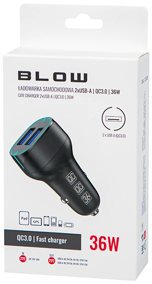Blow Automobilinis pakrovėjas USBx2 36W G36D