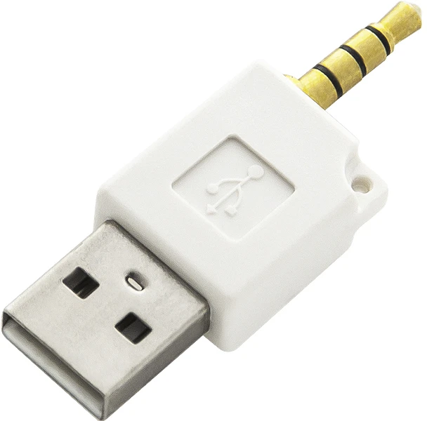 iPod Shuffle USB įkrovimo adapteris su 3.5 mm jungtimi