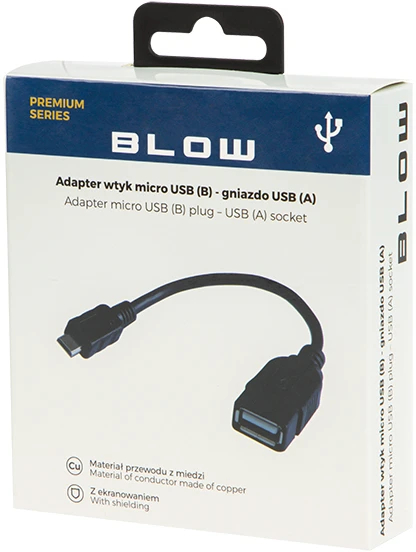 Blow Oem OTG Host microUSB - USB laidas - 12cm