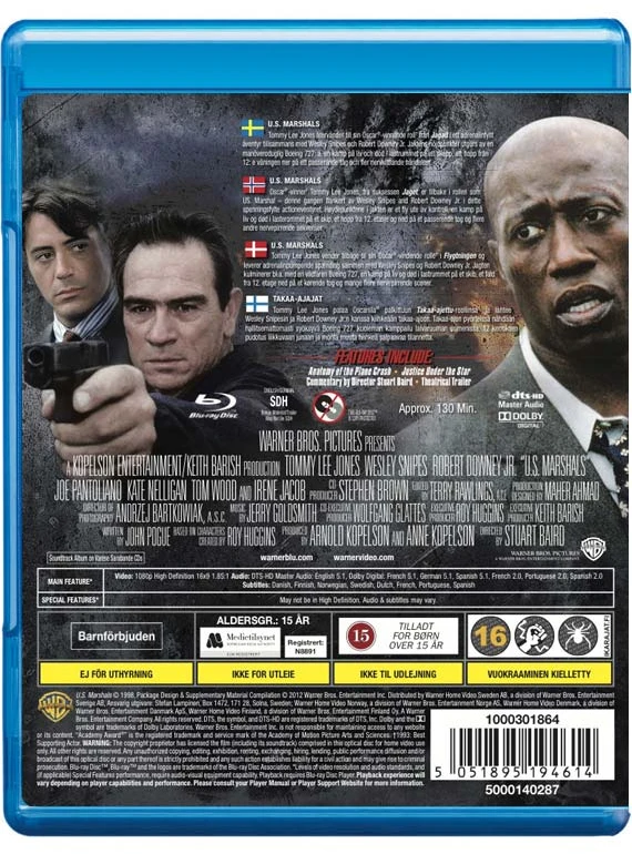 75 JAV MARŠALAI Blu Ray (klasikinis Tommy Lee Joneso filmas)