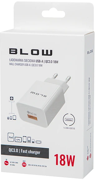 Blow Maitinimo įkroviklis USB QC3.0 lizdas