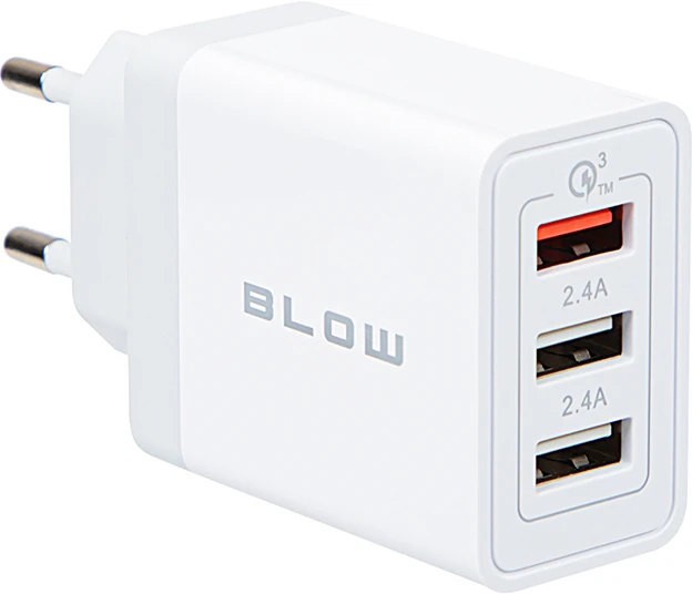 Blow Maitinimo įkroviklis USBx2 lizdas + USB QC 30W