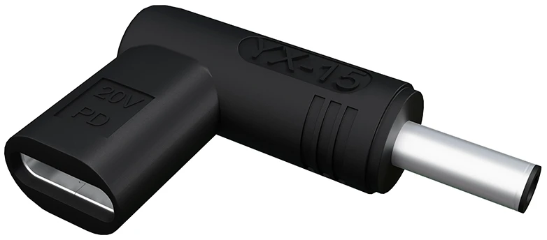 USB-C į DC 4.0mm kampinis adapteris