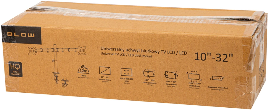 Blow HQ LCD televizoriaus laikiklis 13"-27" dvigubam stalui.