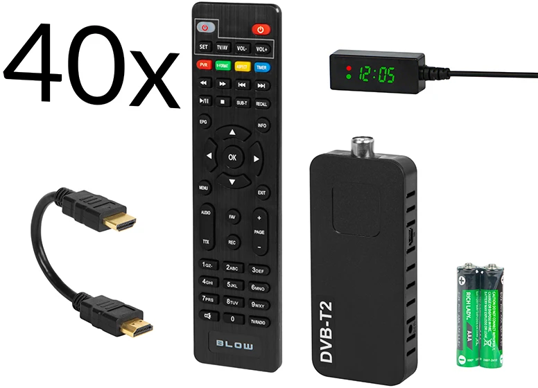 77-021# Dekoderio imtuvas DVB-T2 „Blow 6006FHD“ mini pakuotė