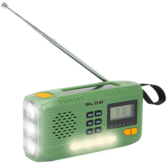 Nešiojamas analoginis AM/FM radijas BLOW RA13 solar