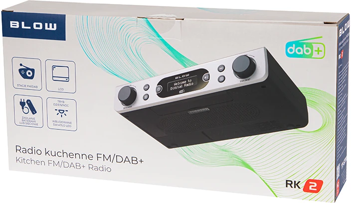 FM/DAB+ BLOW RK2 virtuvės radijas