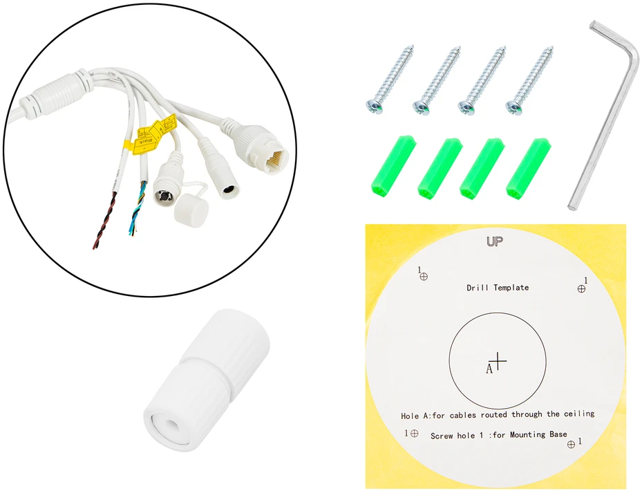 BLOW 8MP IP kamera BL-I8SS40TWM 4 mm baltas kupolinis panoraminis dvigubas objektyvas