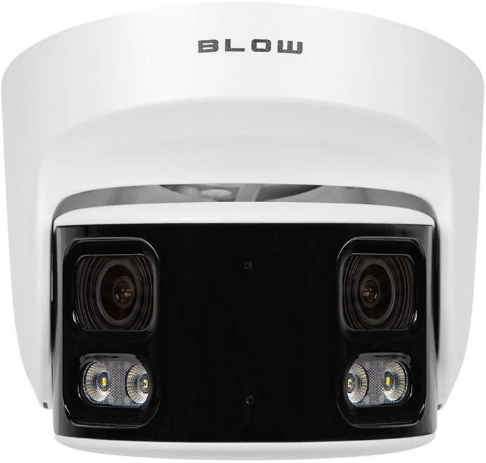 BLOW 8MP IP kamera BL-I8SS40TWM 4 mm baltas kupolinis panoraminis dvigubas objektyvas