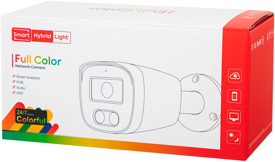 BLOW 8MP IP kamera BL-I8HL28BBM/PoE grafito vamzdinis mikrofonas HybridLight
