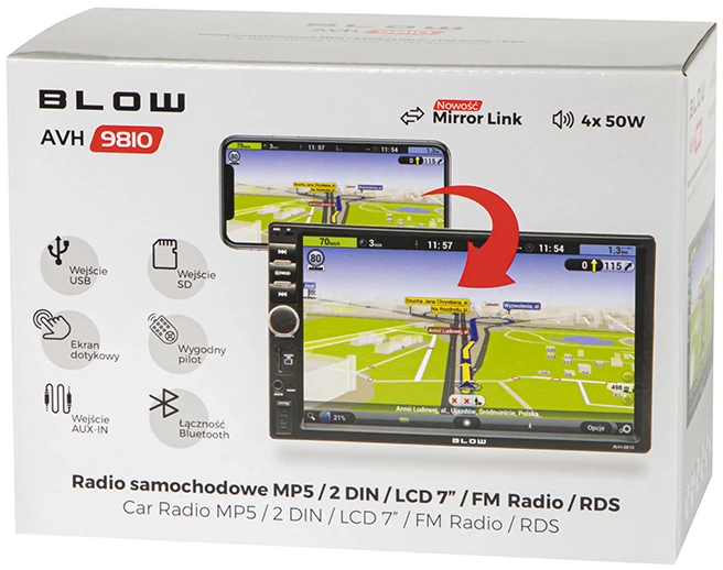 Automagnetola Blow Radijas AVH-9810 2DIN 7"